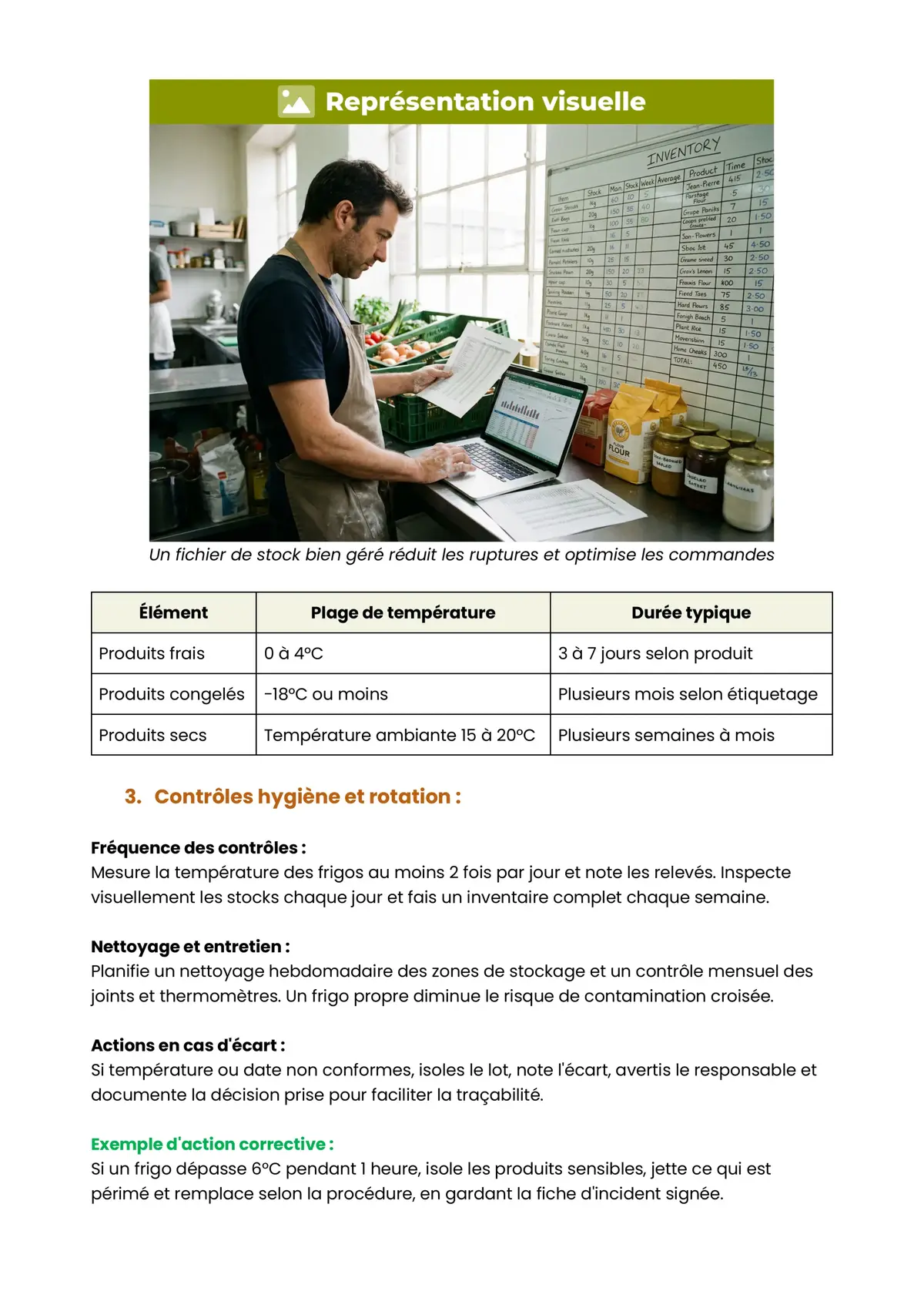 Example Fiche de Révision CAP Cuisine
